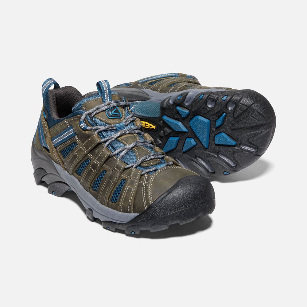 Zapatos de Seguridad Keen Mexico Azules/Kaki - Hombre Voyageur - ED9713068